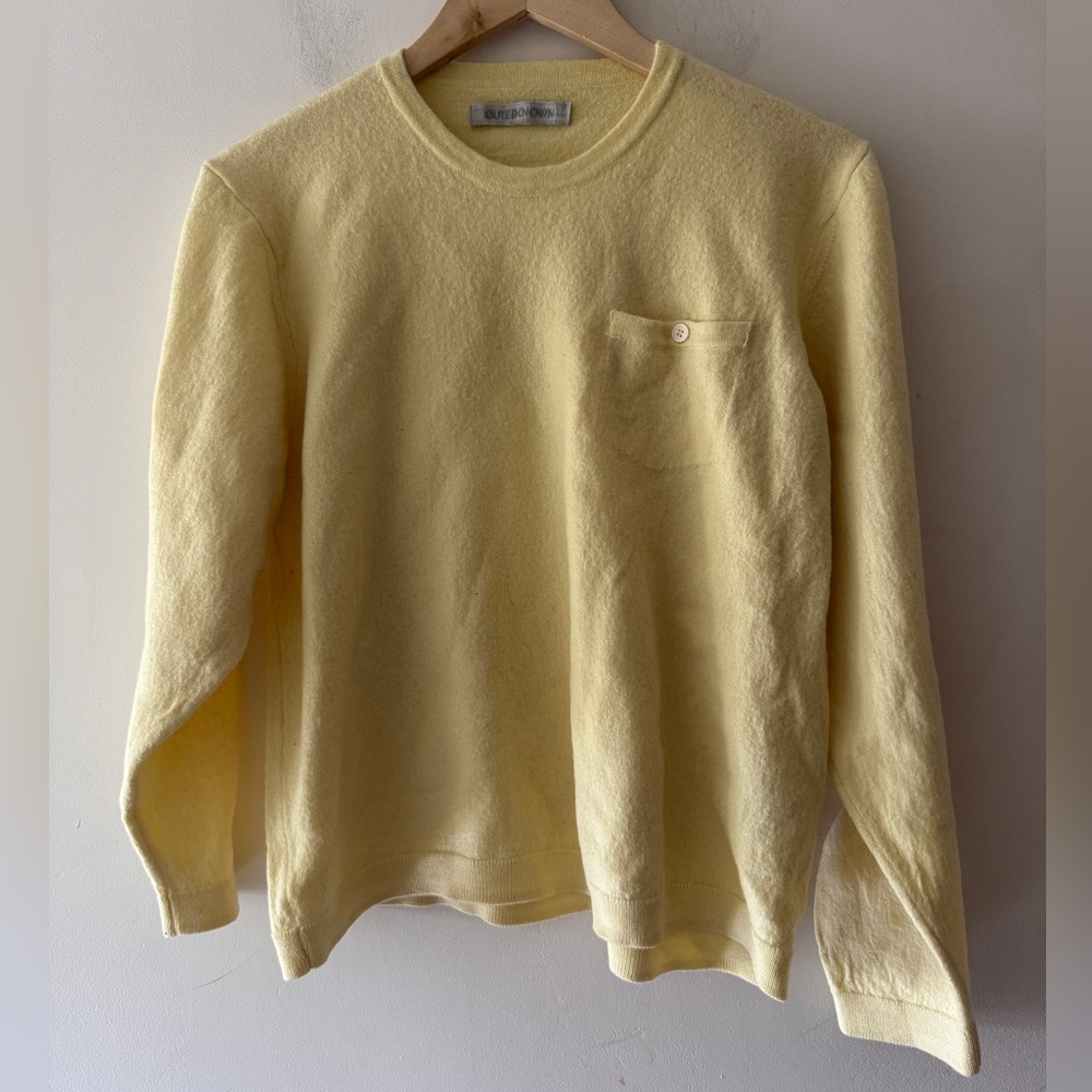 Outerknown Yellow 100% Extra Fine Merino Wool‎ Sweater